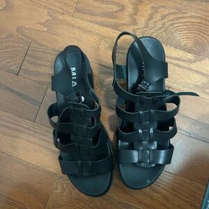 MIA Elegant Black Strappy Sandals